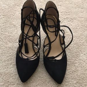 Jessica Simpson black suede lace up 6